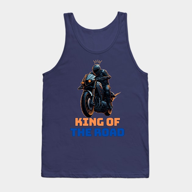 king of the road - motorcycle biker Tank Top by Octagon